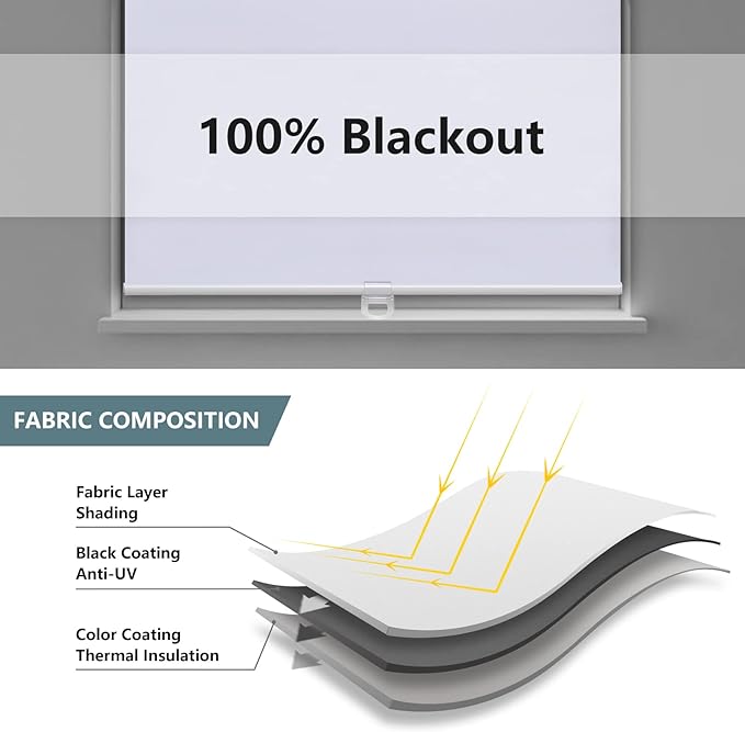 Cordless Roller Shades Blackout Blinds - Image 4