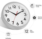 DAXSMY 12 Inch Wall Clock Battery Operated Silent Non Ticking Analog Modern - Image 8