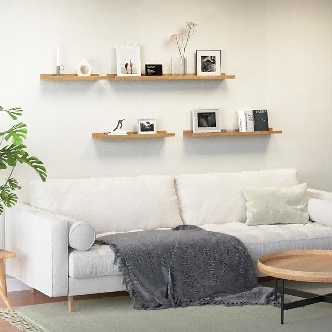 Boswillon Floating Shelves Set of 2, Modern Wall Shelves - Image 5