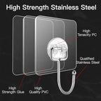 Large Adhesive Hooks for Hanging Heavy-Duty 44Ib 20 Packs, Wall Hangers without - Image 2