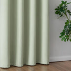IGEMAEVE Sage Green Curtains 108 Inch Length 2 Panels Set, Light Filtering - Image 5