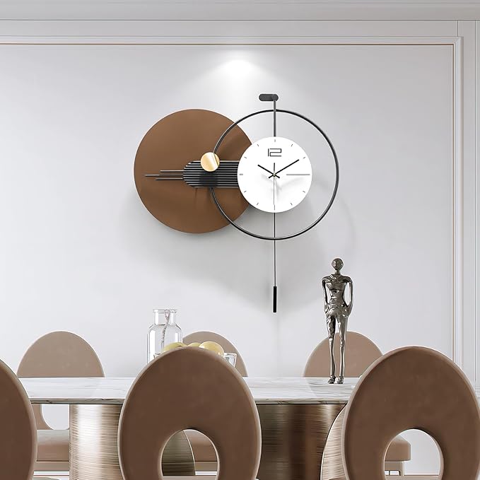 Large Modern Wall Clock for Living Room, Decorative Silent Battery Operated - Image 2