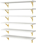 YGEOMER White Floating Shelves for Wall, Farmhouse 23.6 Inch Wall Shelves for by YGEOMER