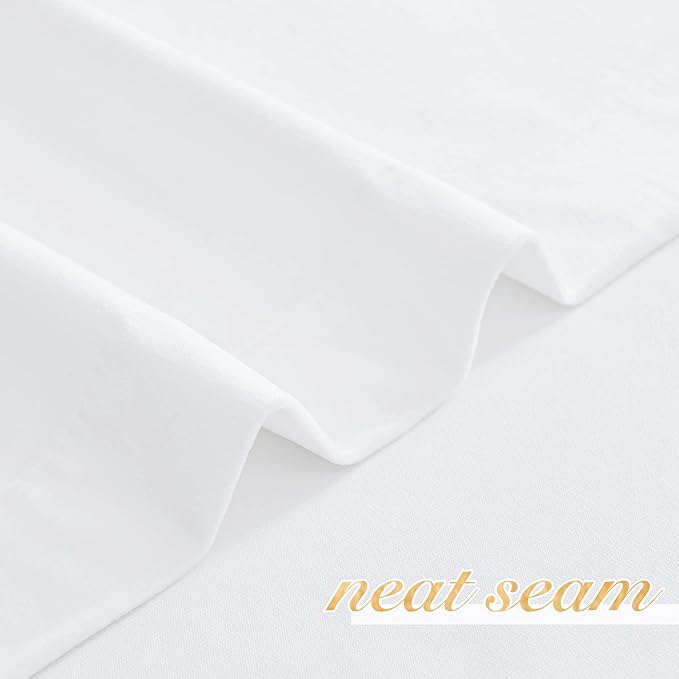 NICETOWN White Velvet Curtains 90 inches Long 2 Panels Set, Thermal Insulated - Image 6