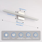 Combuh Modern Bathroom Vanity Light Fixtures Above Mirror Soft Shadow Free Wall - Image 5