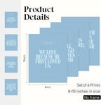 Locomiss Light Blue Christian Wall Art Decor Posters, Modern Bible Verse Prints - Image 2
