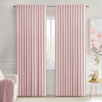 MIULEE Baby Pink Back Tab Blackout Curtains 84 Inch Length 2 Panels Set by MIULEE