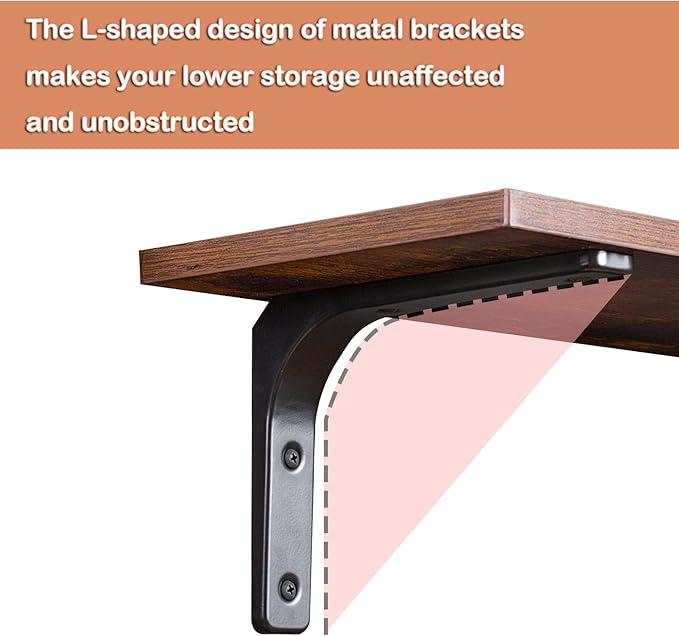 DINZI LVJ Long Wall Shelves, 39.4Inch Wall Mounted Shelves Set of 4, Extra - Image 9