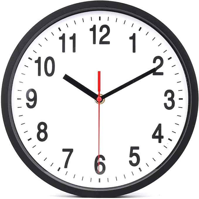Foraineam 2-Pack Silent Non Ticking Wall Clock - Image 2