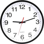 OceeK Black Wall Clock Silent Non Ticking 10 Inch, Modern Wall Clocks, Small by OceeK