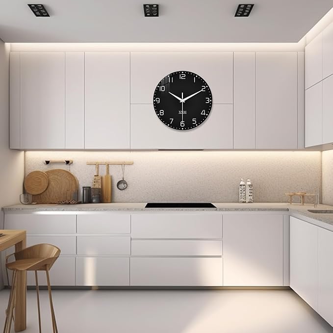 XNM Minimalist Wall Clocks Battery Operated 16 Inches Or Larger Black Wall Clock - Image 6