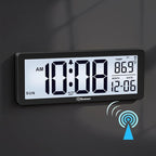 Soobest 8.5" Atomic Digital Wall Clock, Never Needs Setting, Auto Time Sync - Image 8