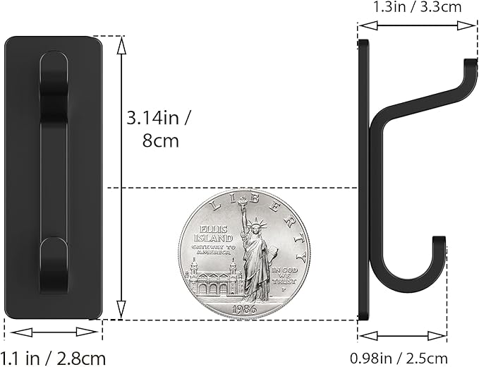 Self Adhesive Wall Hooks for Hanging: Extra Strong 13 LB, Hook for Coat - Image 6