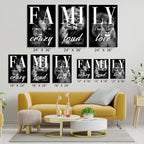 GUBIYU Large Family Wall Decor Set of 3 Modern Lion Wall Art 24x36 Inch Black - Image 3