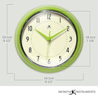 Infinity Instruments Retro 9 inch Silent Sweep Non-Ticking Mid Century Modern - Image 2