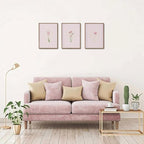 KISSFOX 3 Piece Framed Wall Art Wildflowers Wall Decor Botanical Canvas Art - Image 3