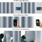 MIULEE Light Blue Back Tab Blackout Curtains 84 Inch Length 2 Panels Set - Image 5