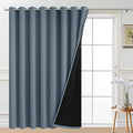 Yakamok Total Blackout Extra Wide Patio Sliding Door Curtains, Grommet Thermal by Yakamok