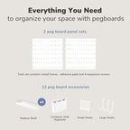 Keepo Peg Board Wall Organizer – Plastic Pegboard Panels, Modular Peg Board - Image 3