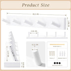 Coat Rack Wall Mount, Wooden Coat Hanger - Image 5