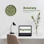 Roymnie Wall Clock Green, Silent Wall Clocks Battery Operated 8 Inch-Modern Non - Image 4