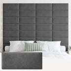 IFNOW Wall Mounted Upholstered Headboard King, 3D Peel and Stick Soundproof by IFNOW