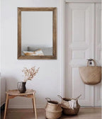 AAZZKANG Rustic Wood Mirror Rectangle Decorative Wall Mirrors - Image 5