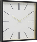 Forma Square Modern Wall Clock, Quartz Movement, Glass Face, Contemporary by STUDIODESIGNSHOME