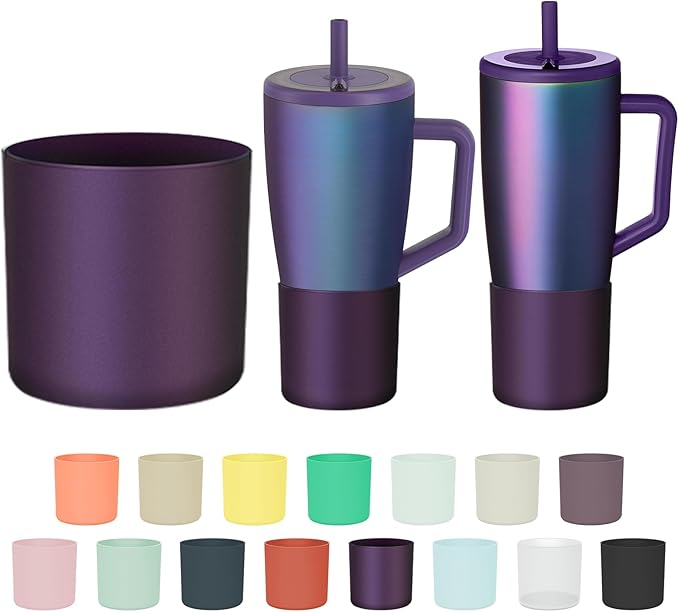 Tall Silicone Boot Compatible with Brumate Era 40 oz 30 oz Tumbler with Handle, Protective Anti-Slip & Anti-Scratches Cover Bumper Accessories