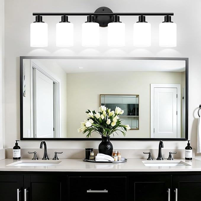 Zarbitta 6-Light Bathroom Light Fixtures, Bathroom Wall Lamp, - Image 5