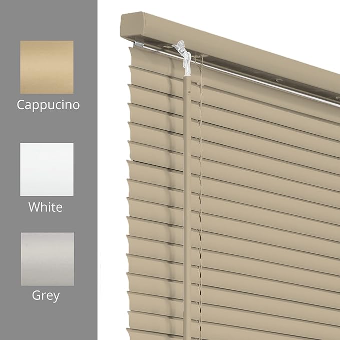 CHICOLOGY Mini Blinds for Indoor Windows – 22"W x 60"H, Cappuccino Horizontal - Image 5