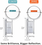 Welllink 8Inch Max Wall Mounted Bathroom Mirror, 10X Magnification - Image 3