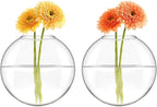 Mkono Wall Hanging Glass Terrariums Planter Oblate Flower Vase - Image 4