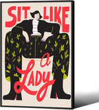 Funky Feminist Wall Art Vintage Trendy Equal Rights Canvas Poster 16x24 inch by Medpol