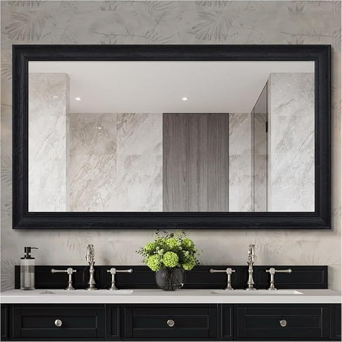 36" x 48" Rustic Wooden Framed Wall Mirror by nolsia