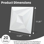 AMZDEPOT 3D Wall Panels for Interior Wall Decor, 3 Layout Options PVC Textured - Image 2