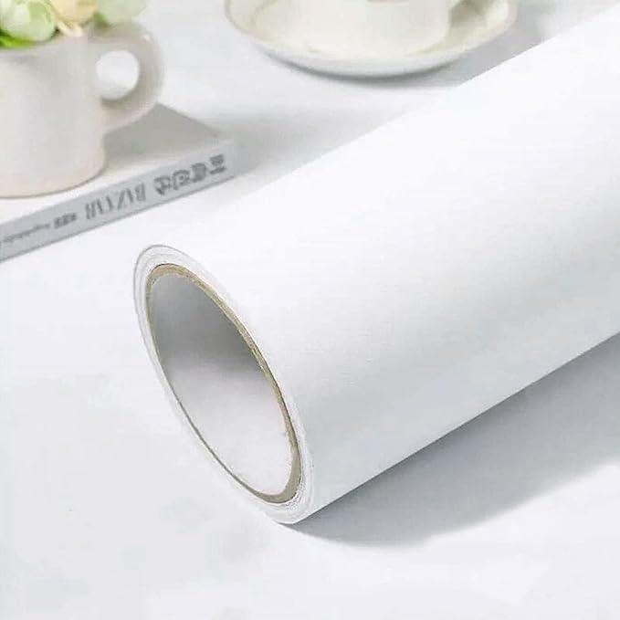 practicalWs 15.7" x393.7" White Self-Adhesive Wallpaper Peel and Stick by practicalWs