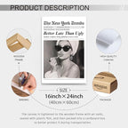 FuSatisYilife Trendy Newspaper Framed Posters Better Late Than Ugly Wall Art - Image 2