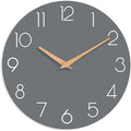 cicininc Wall Clock, 12 Inch Wooden Silent Non-Ticking, Decorative Battery by CICININCOfficial