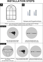 Dewfig Arched Window Wall Mirror, Vanity Mirrors - Image 8