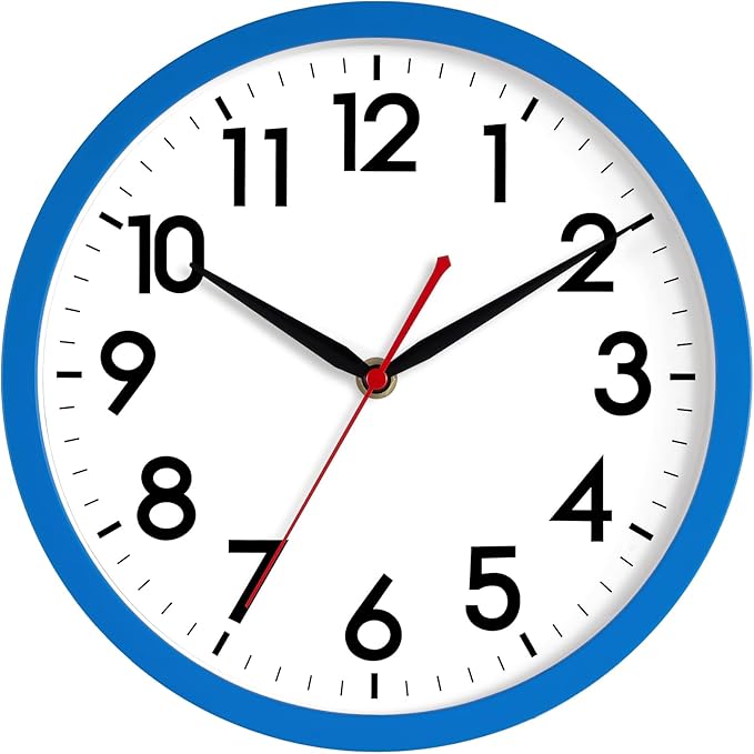 AKCISOT Wall Clock 10 Inch Silent Non-Ticking Modern Clocks Battery Operated by Akcisot