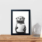 Framed Animal Bathroom Wall Art, Funny Bathroom Wall Decor, Toilet Paper in - Image 8