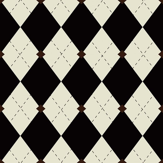 Simon&Siff Retro Peel and Stick Wallpaper Black and White Cream Wallpaper - Image 9