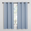 NICETOWN Vintage Blue Blackout Curtains 48 inches Length by NICETOWN