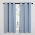 NICETOWN Vintage Blue Blackout Curtains 48 inches Length by NICETOWN