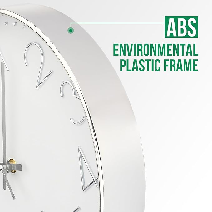 Wall Clock Non-Ticking Silent Modern Simple Style Round Decor Clock - Image 4