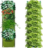 LITLANDSTAR Hanging Planter Bags, 2 Pack 7 Pocket Hanging Vertical Wall Planter - Image 5