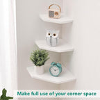 Corner Floating Shelves, Solid Oak Wood Corner Shelves Wall Mount Shelf - Image 5