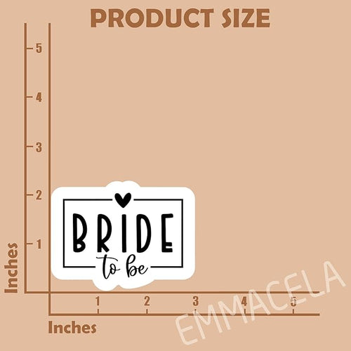 (3 Pack) Bride Stickers, “Bride to Be” Engagement Gift – Waterproof Vinyl Decals for Books, Laptops, WaterBottles, Tumblers, Laptops – 3 x 2.3 Inch