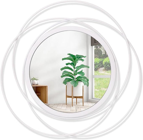 24 Inches Decorative Wall Round Mirror by HLFMVWE